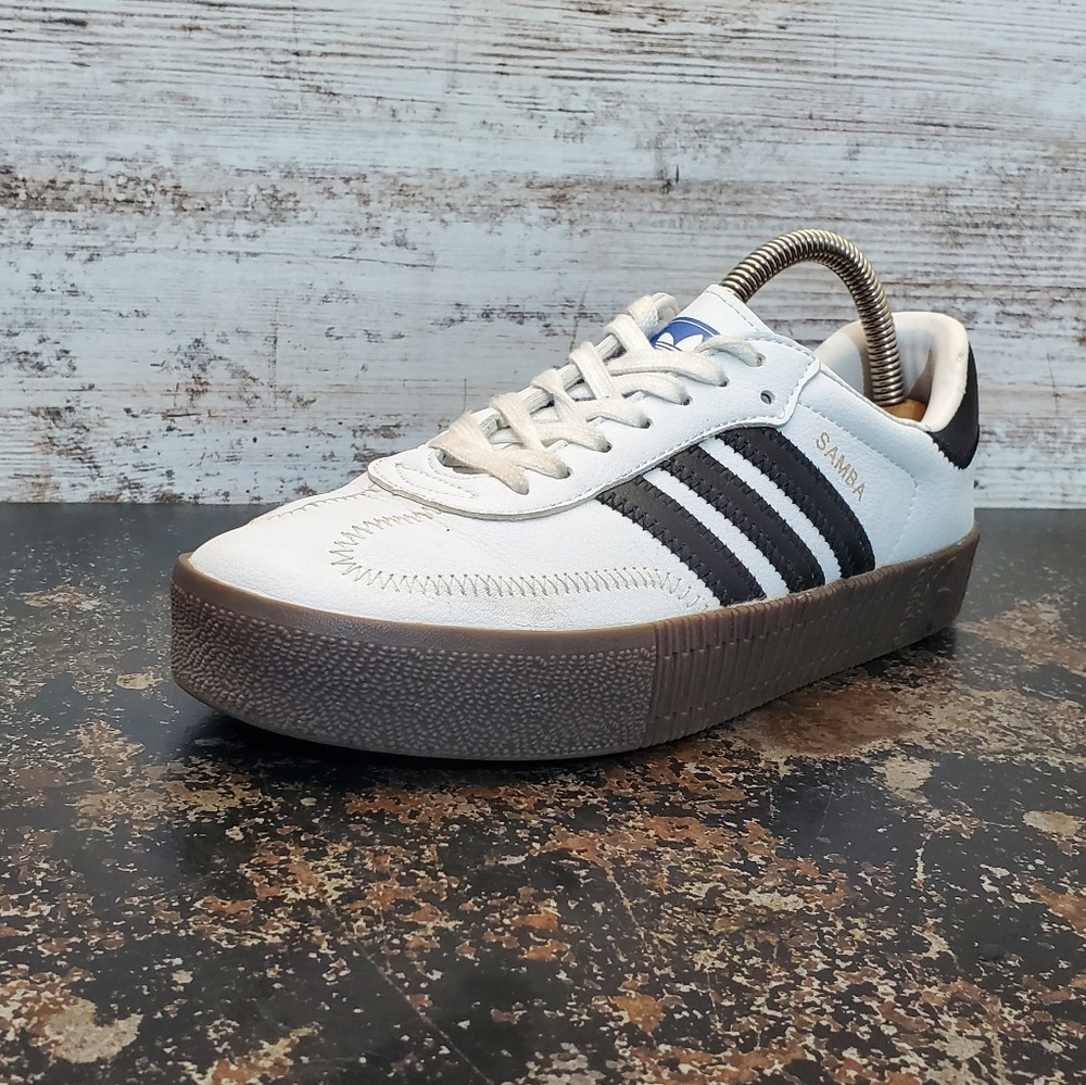 Womens Adidas Sambarose Shoes Sz 7.5 Used AQ1134 Samba Read
